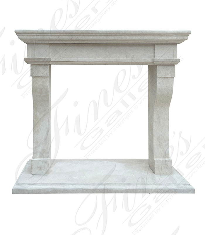 Rustic French Limestone Fireplace Mantel