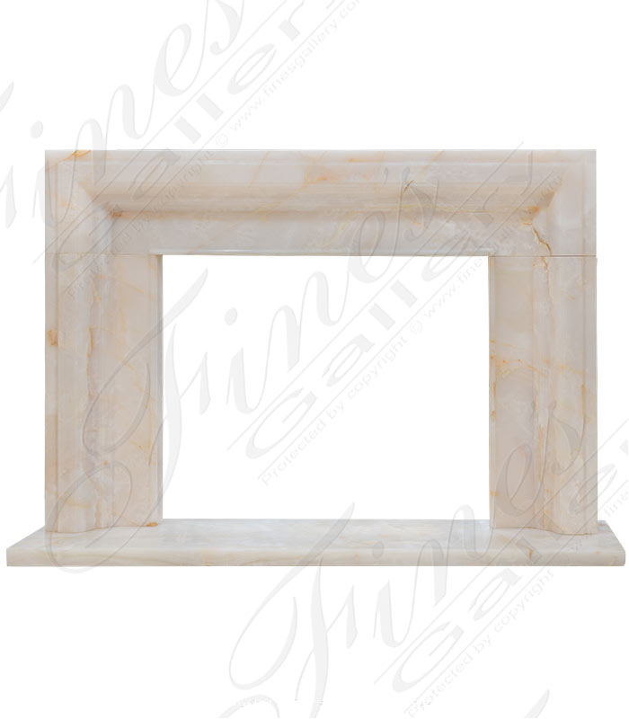 Luxurious Modern Style Fireplace Mantel in Rare Onyx