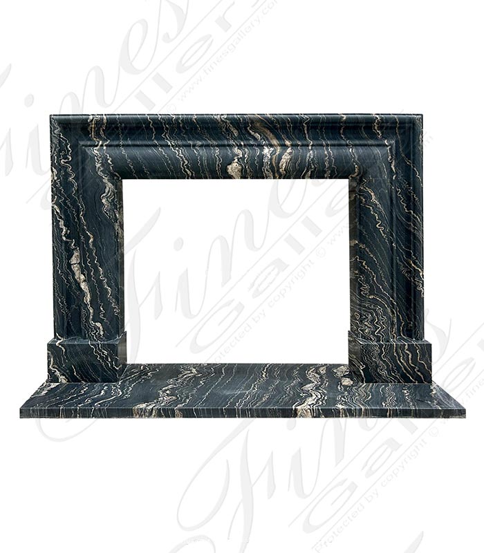 A Deep Relief Bolection Style Mantel in Tropical  Storm Quartz