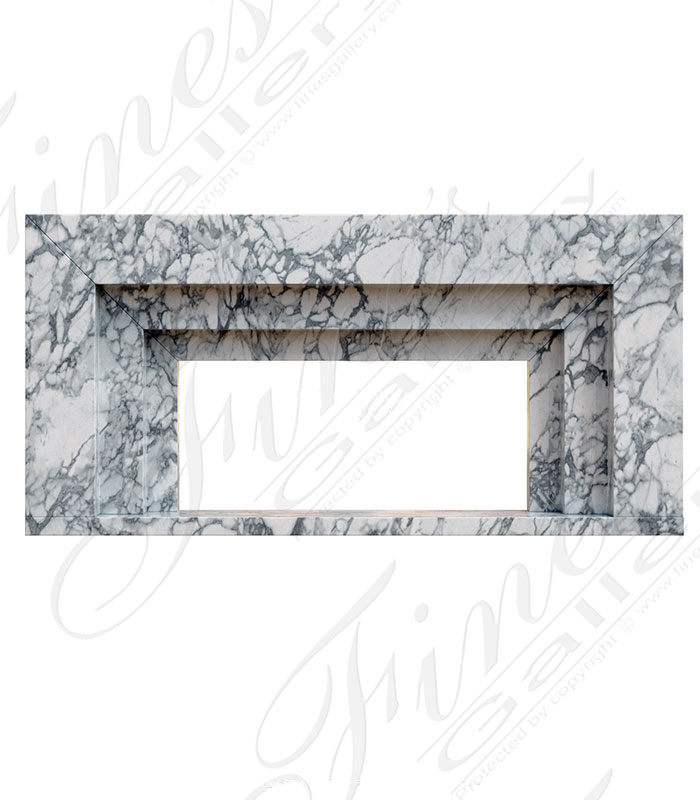 90 Inch Contemporary Mantel in Italian Arabascato Marble