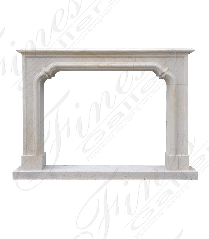 Estate Mantel in Hand Carved French Limestone