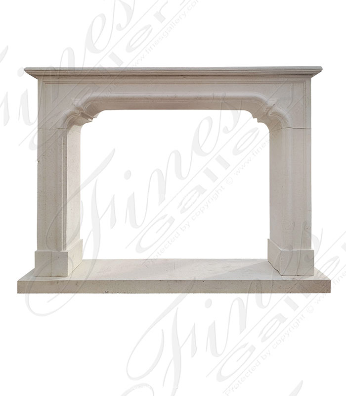 Estate Mantel in Hand Carved French Limestone