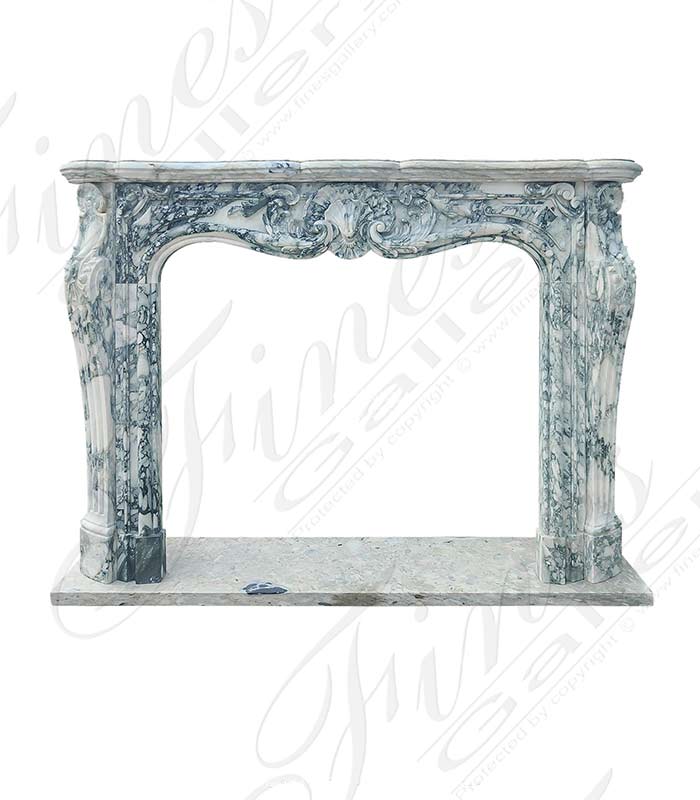 French style mantel in Arabascato marble