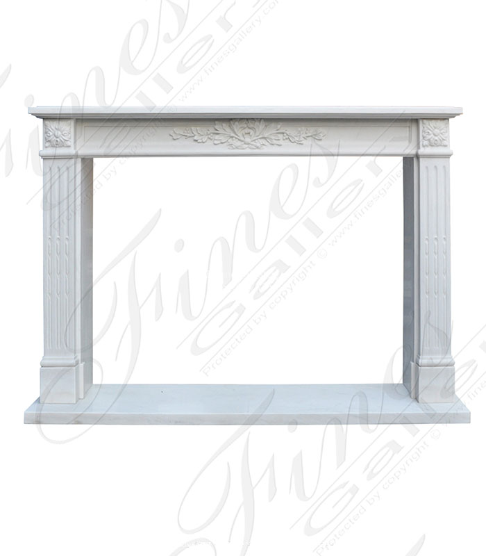 Lovely English Regency Style Mantel in Statuary Marble