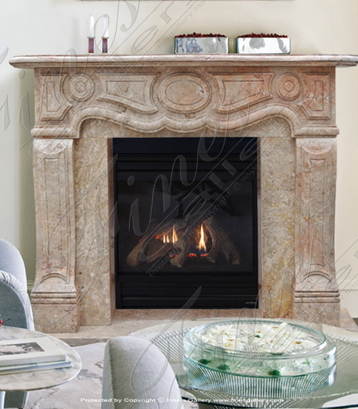 Italian Countryside Marble Fireplace
