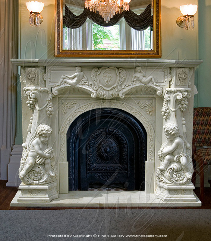 Greek Italian Children Fireplace Mantel