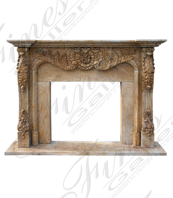 Majestic Gold Marble Fireplace