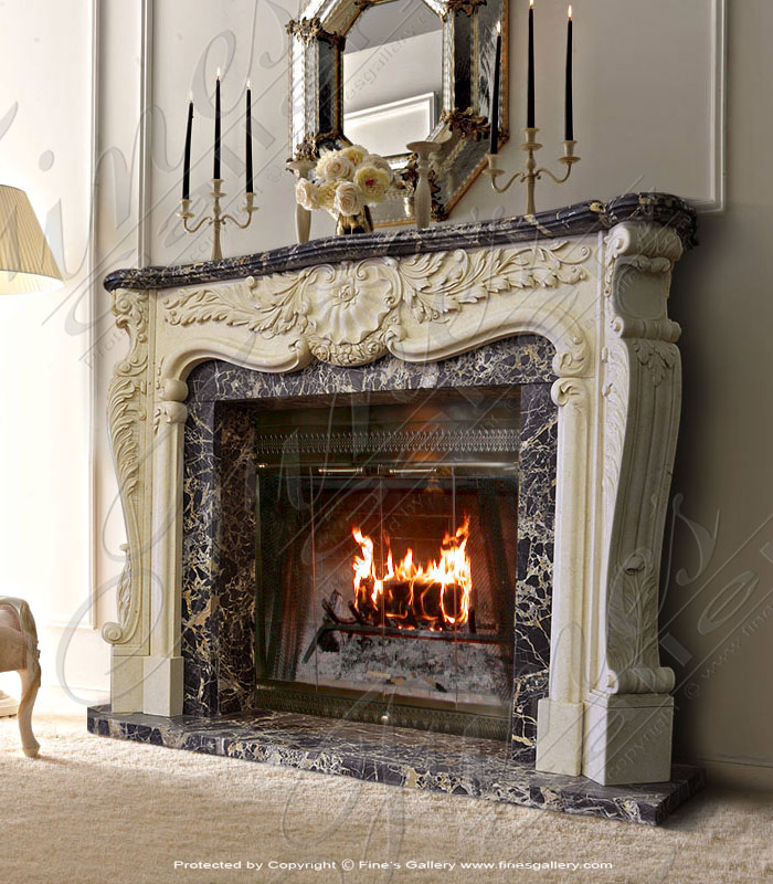 Day and Night Marble Fireplace