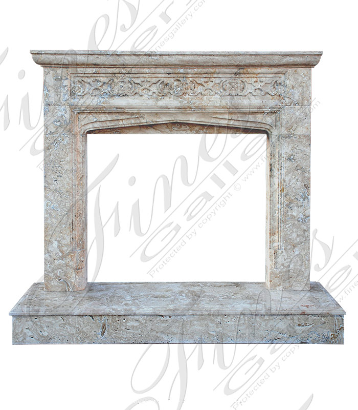 Travertine Tudor Marble Mantel