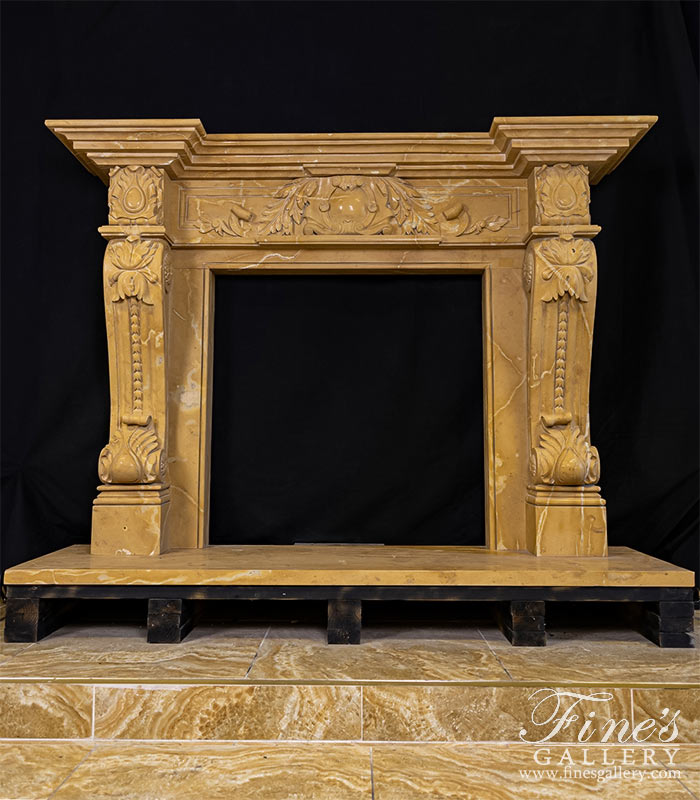 Italian Style Mantel in a Rare Milano Marble