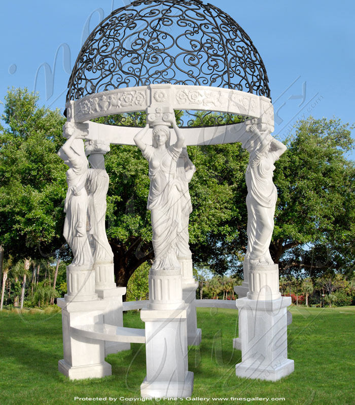 Greek Maidens Marble Gazebo