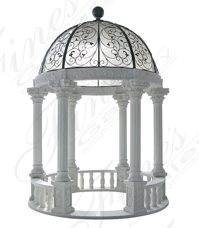 Corinthian Style Marble Gazebo with Dome