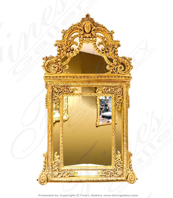 Elaborate Louis XV Gold Gild Mirror