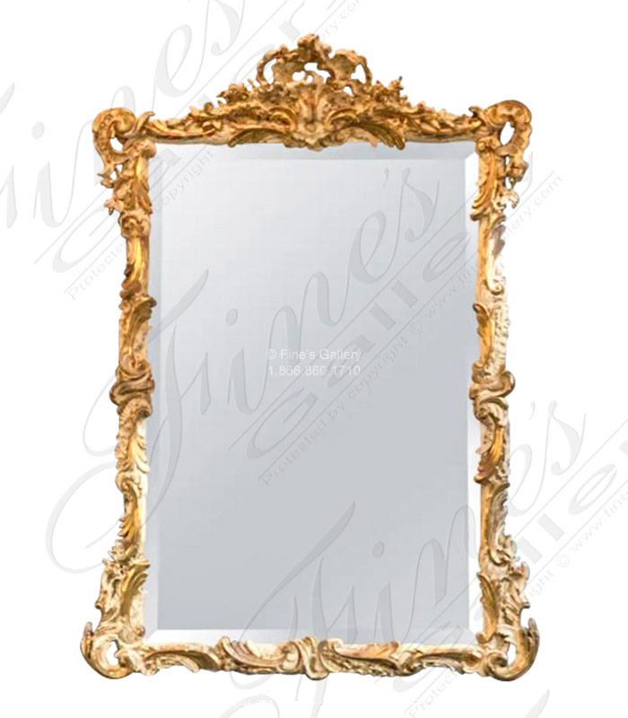 Gold Gild Floral Scrollwork Mirror