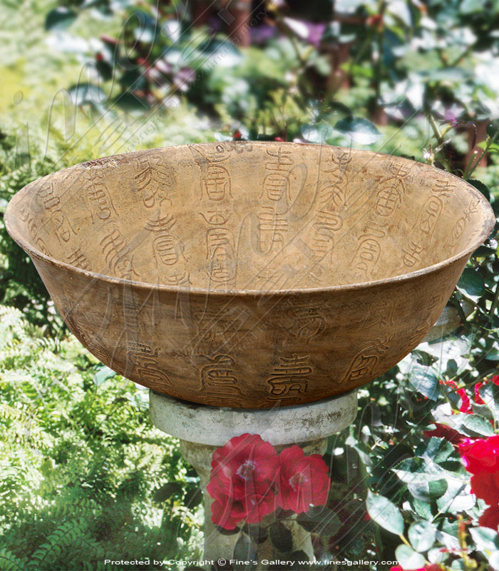 Large Golden Marble Planter