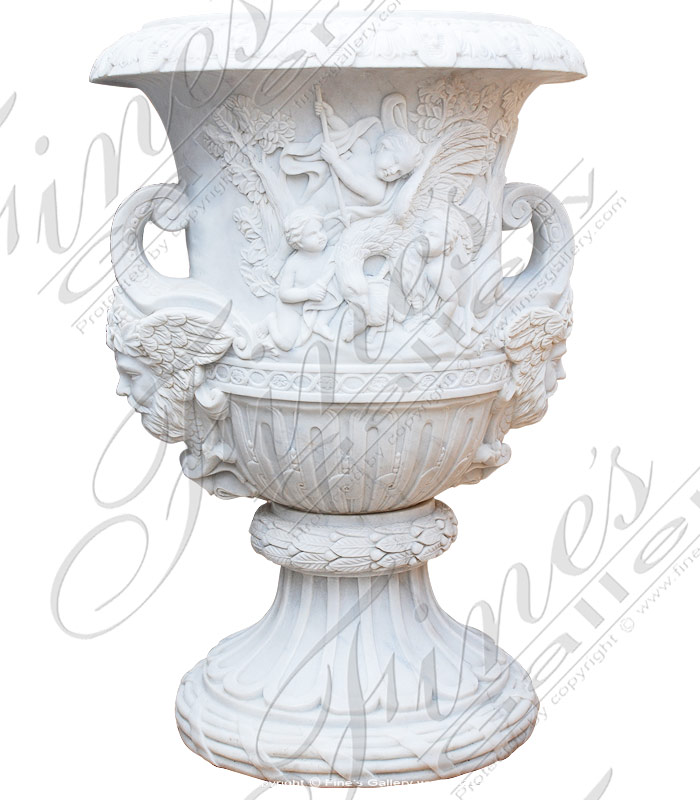 White Angels Marble Planter