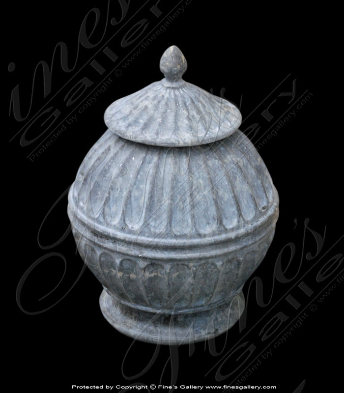 Round Gray Marble Planter