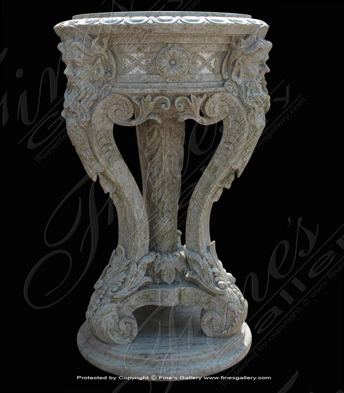 Greek God Masks Marble Planter