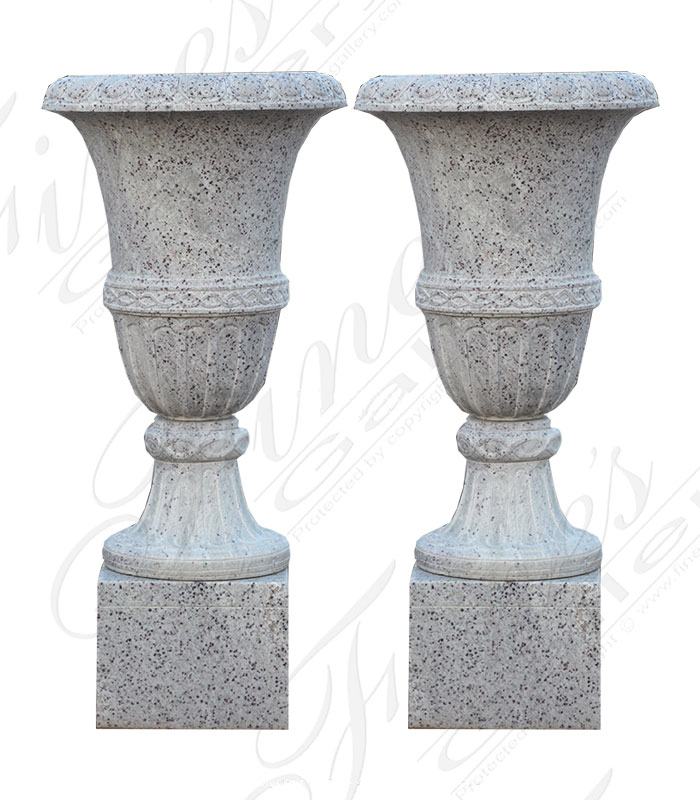 Kashmir White Granite Planter 