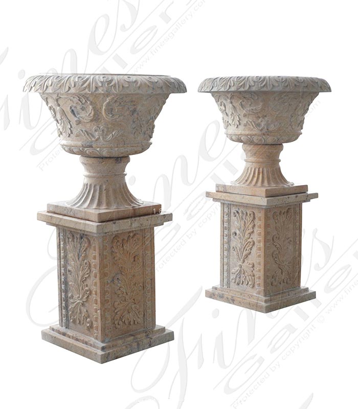 Miele Verona Marble Planter Pair