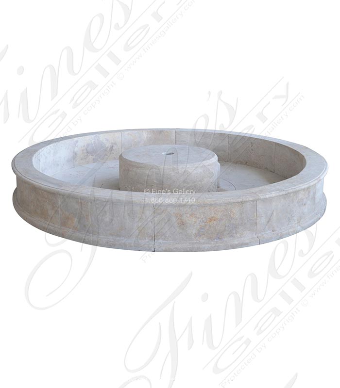 Simplistic Pool Basin in Light Travertine