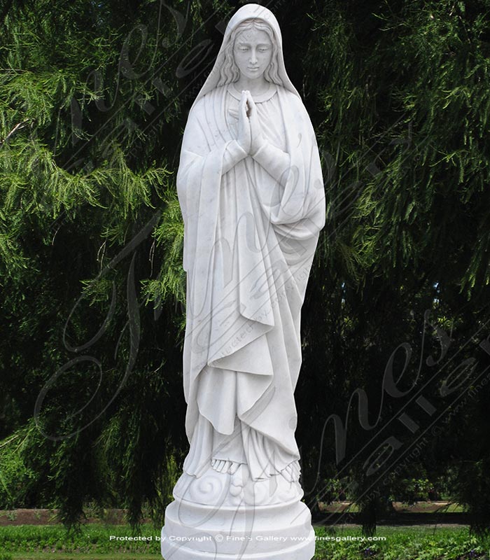 Virgin Mary Marble Statue