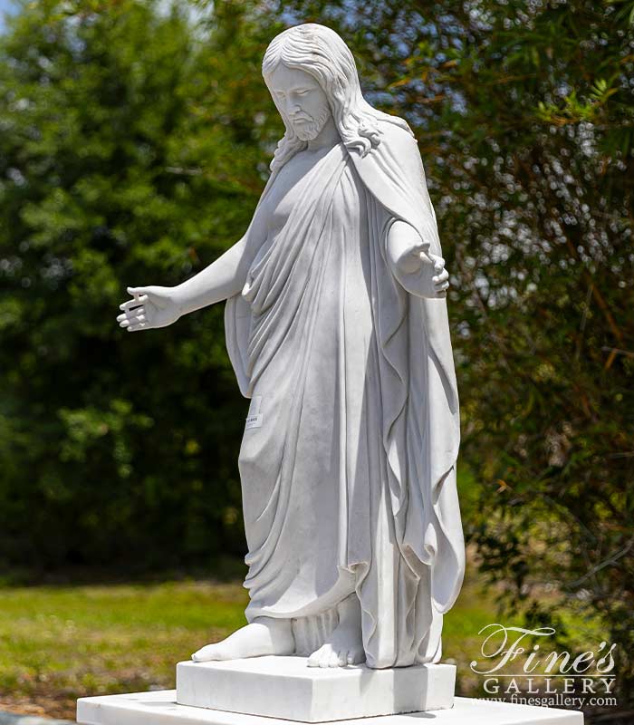 White Marble Jesus Statue