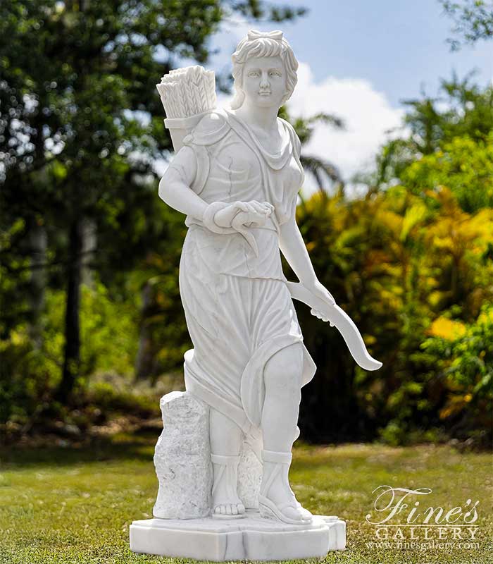 Statue of Artemis in Statuary Marble 