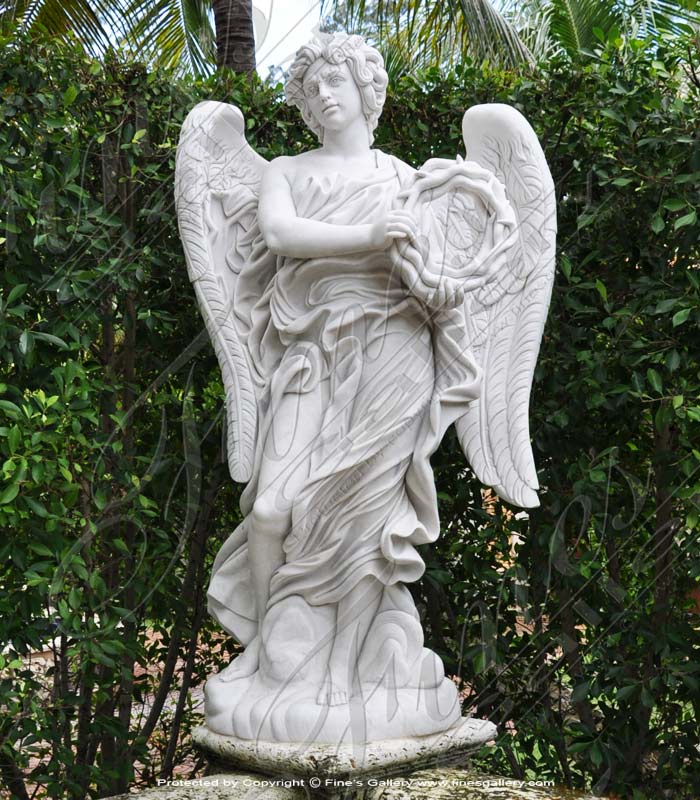 White Marble Angel Sclupture