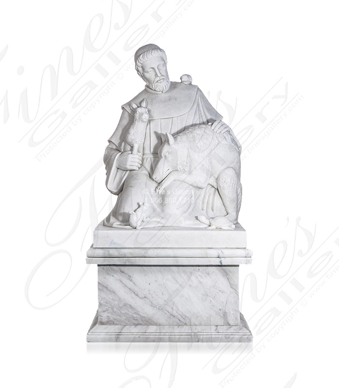 Saint Francis of Assisi Marble Statue