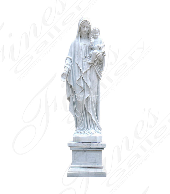 St Mary and Baby Jesus in Statuary Marble