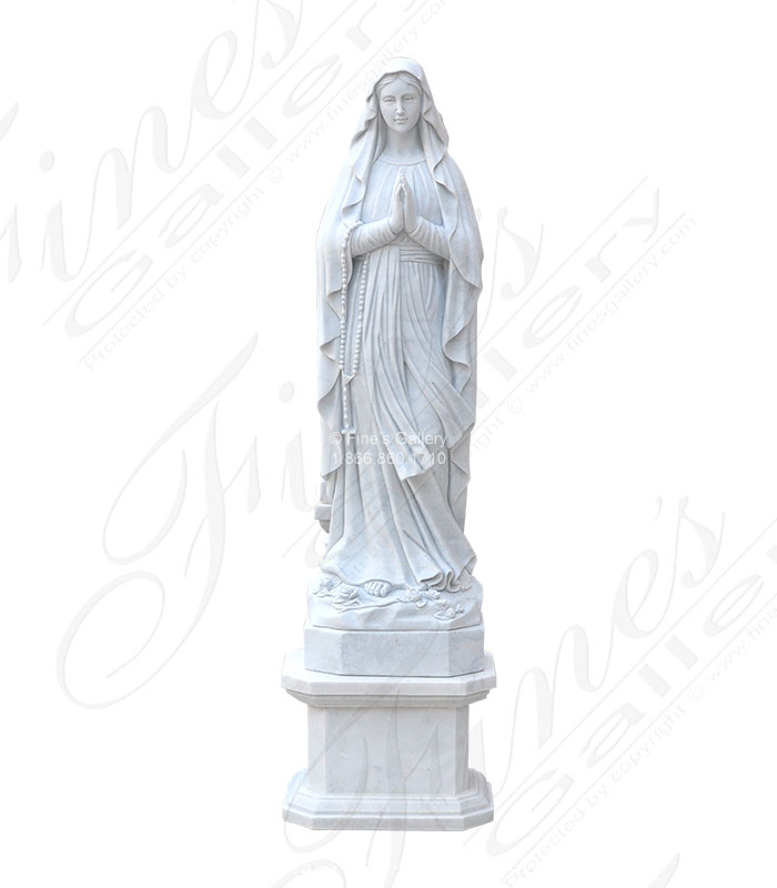 Lady of Lourdes Marble Statue