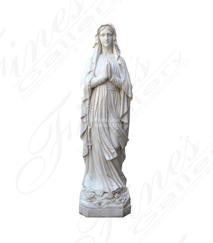 Life Size Lady of Lourdes Marble Statue