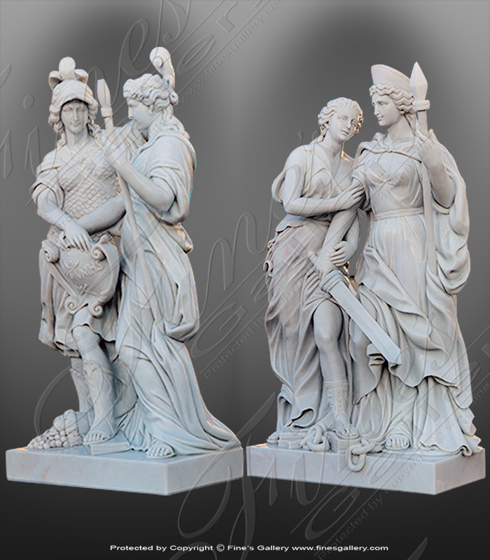 Marble Female Soldier Statues