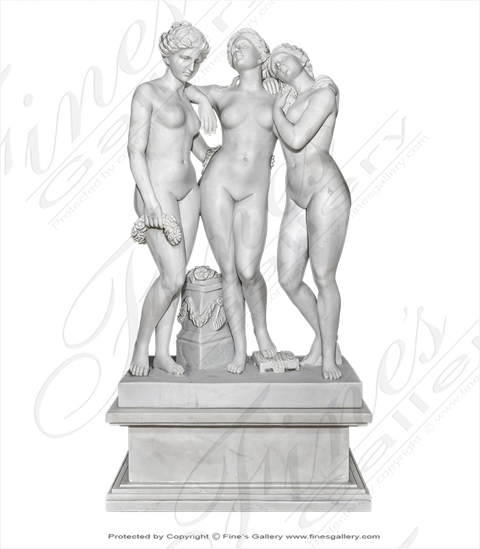 Three Graces Marble Statue