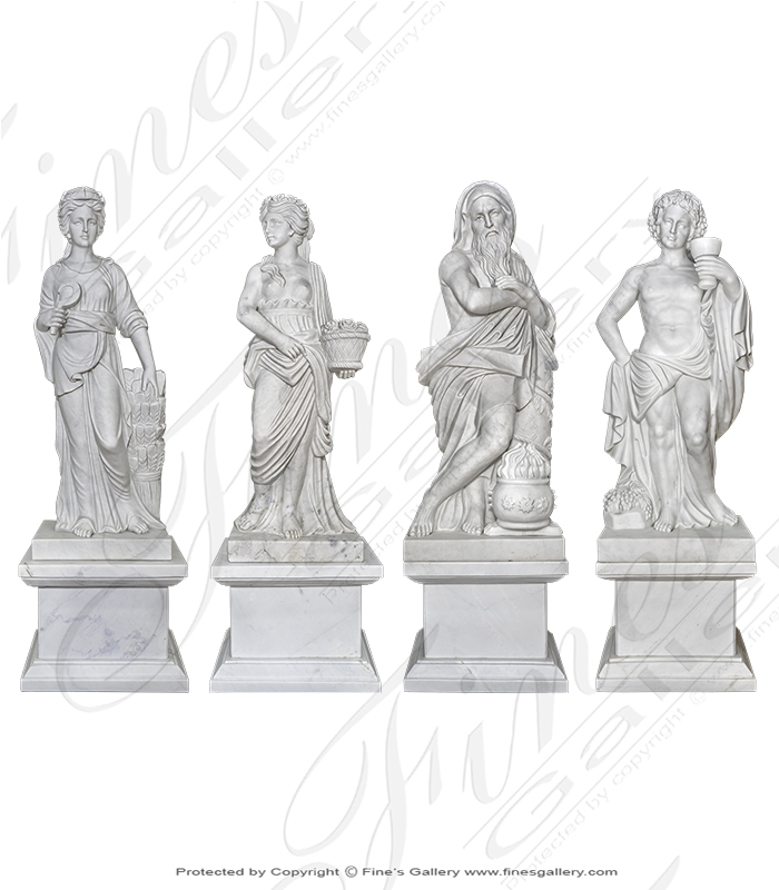 The 'Famous Four' Roman Marble Statue Set