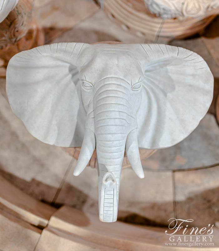 Marble Elephant Wall Relief