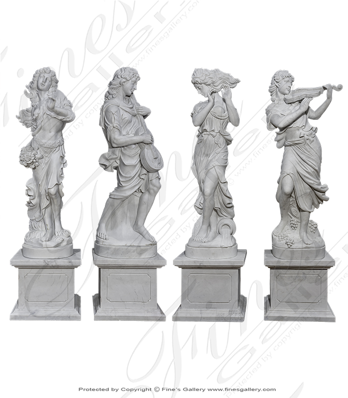 Musical Marble Statue Set