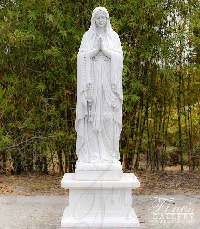 Lady of Lourdes in Statuary Marble