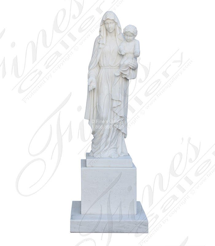 Our Lady of Mount Carmel - Hand Carved Marble Statue