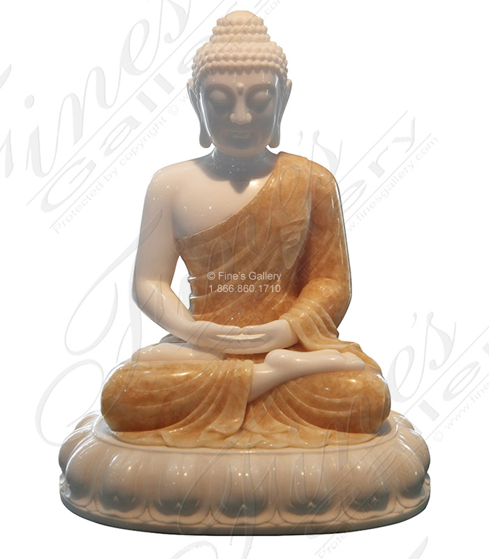 Marble and Onyx Buddha Statue