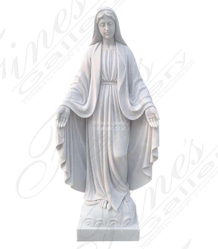 Our Lady of Grace 43 Inch Statuary White Marble Statue