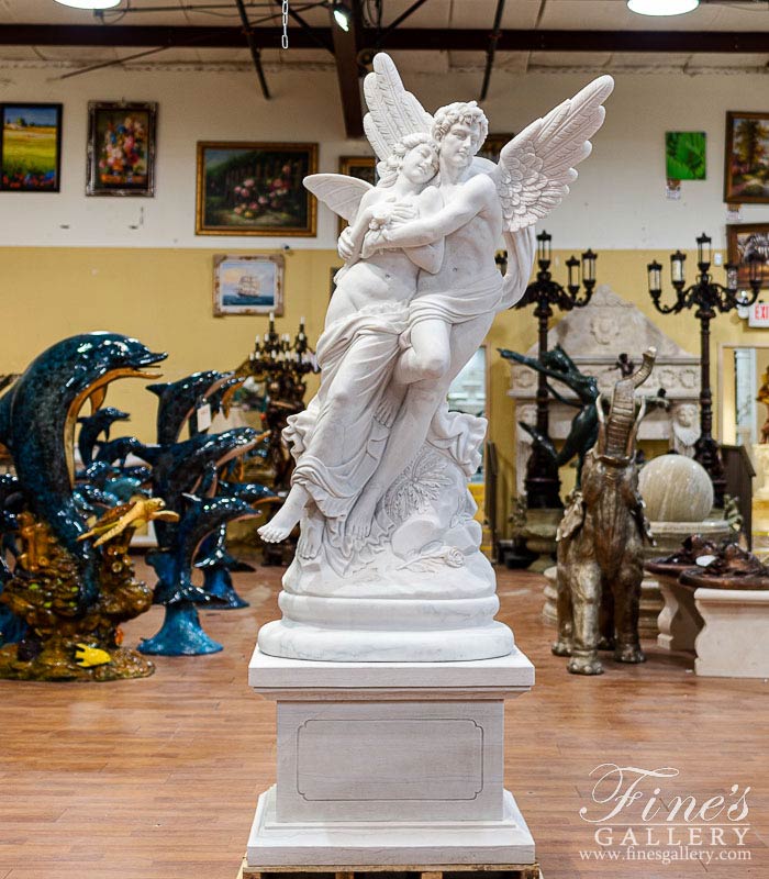 Abduction of Psyche Carved Marble Statue
