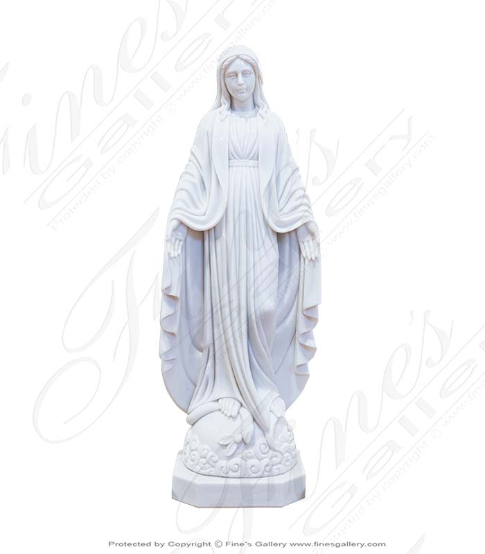 55 Inch Our Lady of Grace Marble Statue