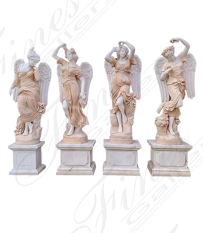 Four Seasons Angels in Natural Marble