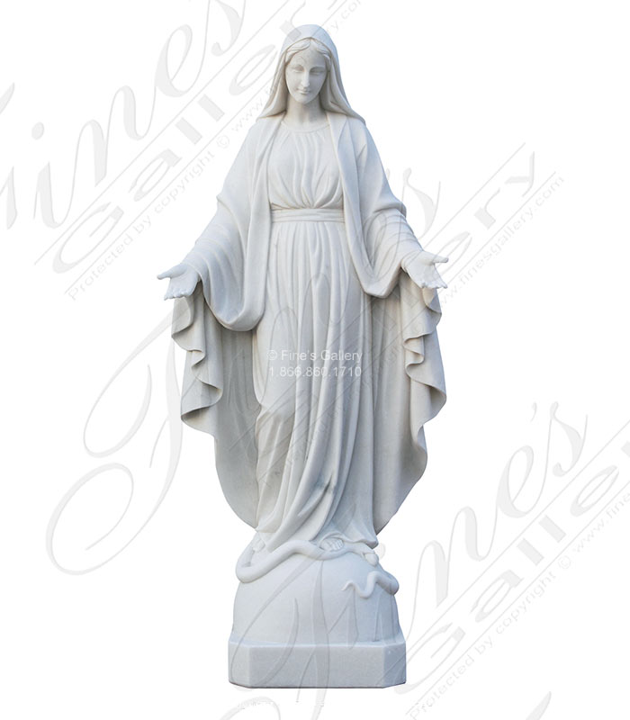 Our Lady of Grace in Statuary White Marble