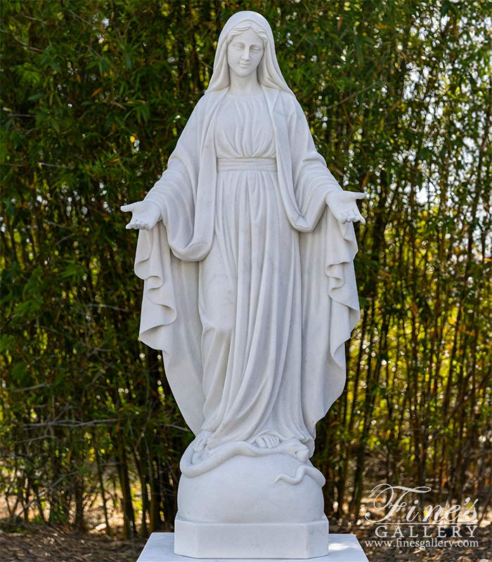 Our Lady of Grace in Statuary White Marble