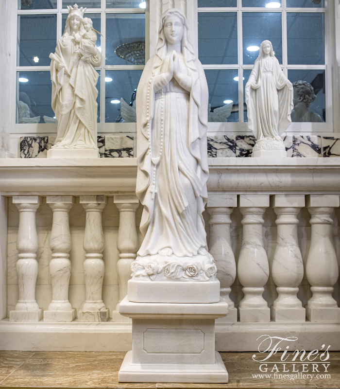 48 Inch Lady of Lourdes Marble Statue 