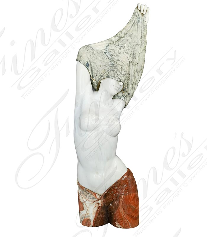 48 Inch Woman Undressing in Marble 