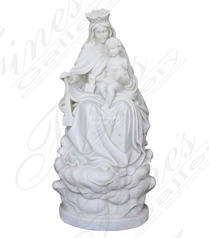 Mount St Carmel in Hand Carved Statuary White Marble